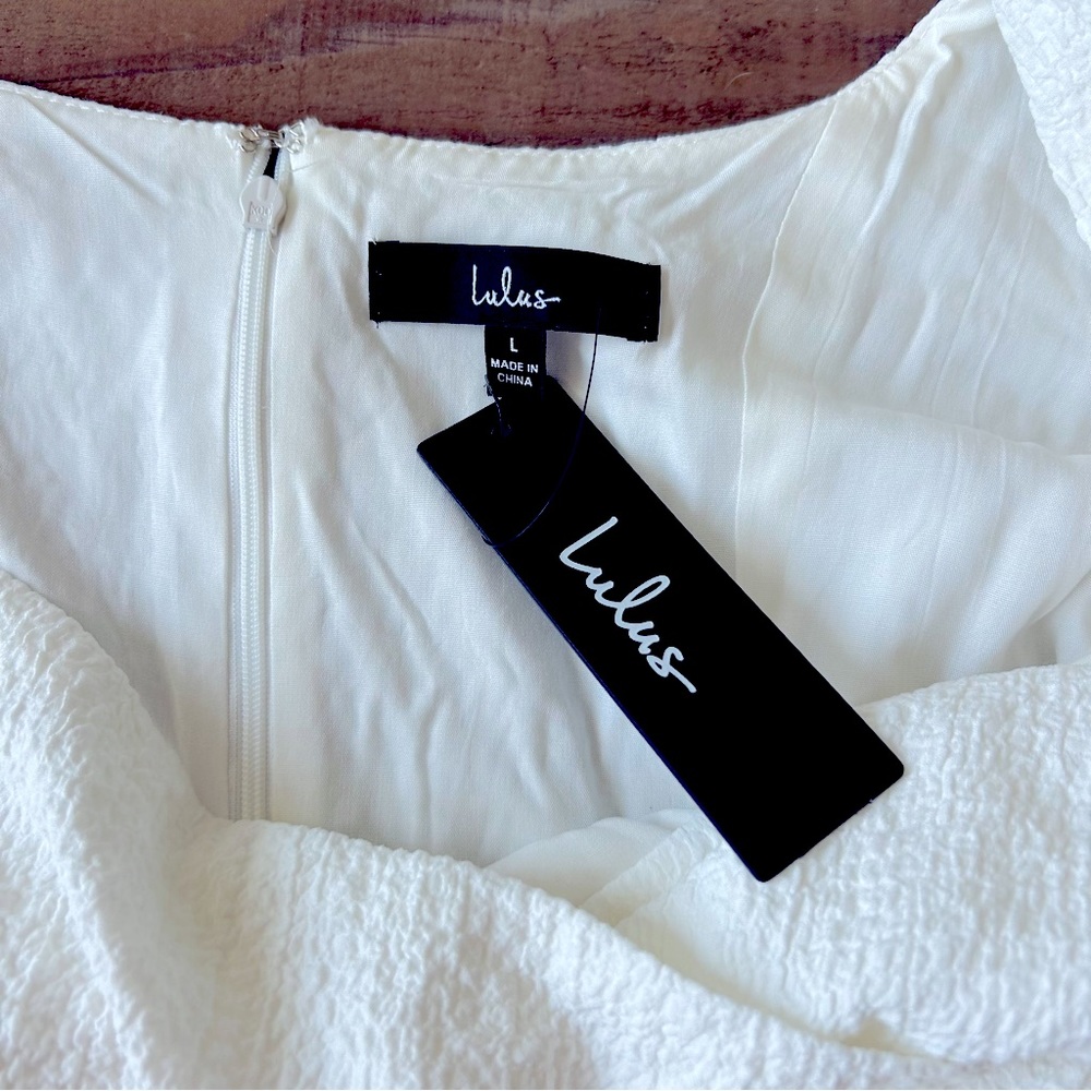 Lulu’s White Dress L - Picture 4 of 7
